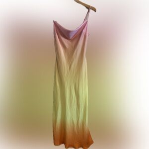 Express XS Ombre pink, Yellow and orange Dress